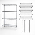 Thumbnail image #3 for Quantum WR86-1830S Wire Shelving Starter Kit, 4 Shelves, 30"W x 18"D x 86"H, 304 Stainless Steel