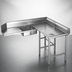 Thumbnail image #3 for Eagle Group 60 Inch Right-Hand Corner Soiled Dishtable with 20 x 20 x 5 Pre-Rinse Sink, 16 Gauge 304 Stainless Steel