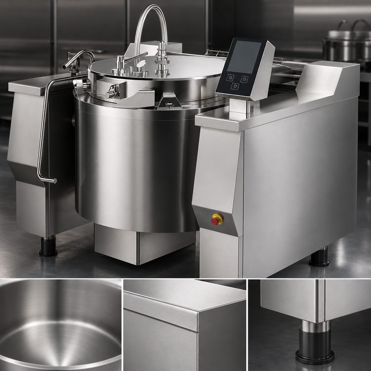 Product image #3 for Firex Cucimix UCBTE048ACV1 Electric Tilting Skillet Pressure Braising Pan, 48 Gallon