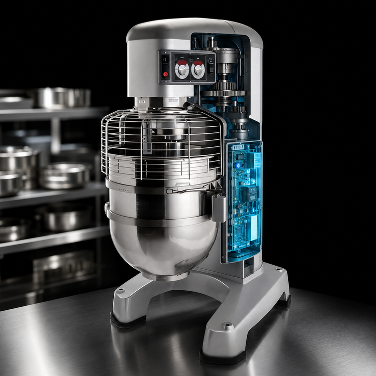 Product image #3 for Hobart Legacy+ 140-Quart Heavy-Duty Floor Planetary Mixer with Standard Accessory Package