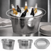 Thumbnail image #3 for American Metalcraft Oval Galvanized Tin Cooling Tub, 25 Qt., Side Handles