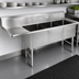 Thumbnail image #3 for John Boos B Series 3-Compartment Floor Model Sink with Left Drainboard, 76-3/16-Inch x 29-1/2-Inch x 44-Inch, Stainless Steel
