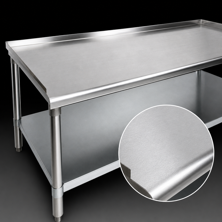 Product image #3 for John Boos Stainless Steel Equipment Stand with Adjustable Undershelf, 72 x 30 x 24 Inches