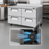 Thumbnail image #3 for Turbo Air Super Deluxe Two-Section Stainless Steel Worktop Freezer with 4 Drawers, 60-1/4 Inch Wide