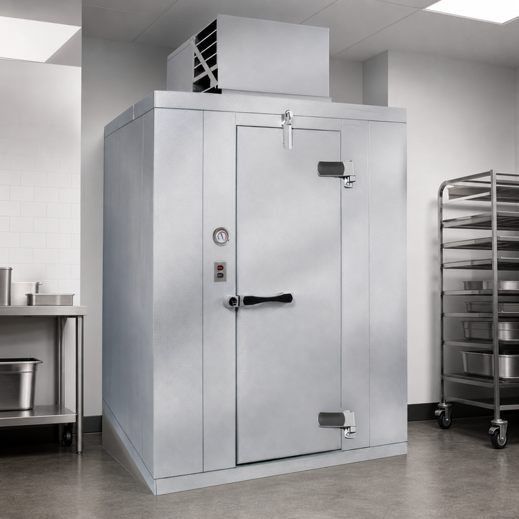 Product image #3 for Polar-Pak Indoor Floorless Walk-In Cooler with Top-Mounted Self-Contained Refrigeration, 8' x 10'