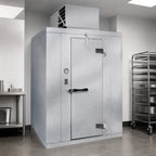 Thumbnail image #3 for Kolpak Polar-Pak PX7-0810-CT Indoor Floorless Walk-In Cooler, Top-Mounted Self-Contained Refrigeration, Embossed Galvalume, 8' x 10'