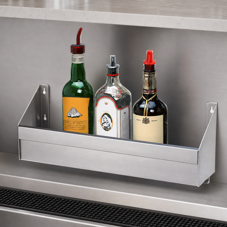 Product image #3 for Advance Tabco Underbar Basics™ 72-Inch Heavy-Duty Single-Tier Stainless Steel Speed Rail
