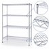 Thumbnail image #3 for Eagle Group 4-Tier Starter Wire Shelving Unit, 42 x 24 x 63 Inches, Stainless Steel Finish
