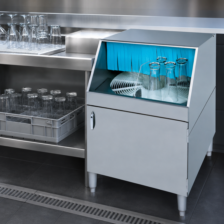 Product image #3 for Champion CG Underbar Low-Temperature Rotary Glass Washer, 25-1/4 Inch Cabinet