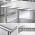Thumbnail image #3 for Sapphire Manufacturing 48 Inch x 14 Inch Stainless Steel Reinforced Work Table with Adjustable Undershelf