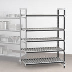 Thumbnail image #3 for Cambro Camshelving® Elements EXA215484V5480 Vented Composite Shelving Add-On Unit, 5-Tier, 21" D x 54" W x 84" H, Speckled Gray