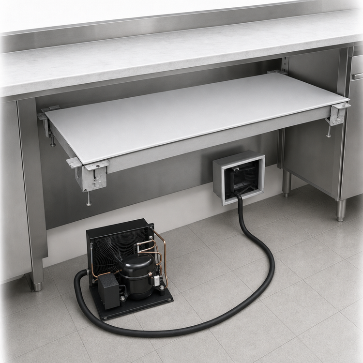 Product image #3 for Hatco 48-Inch Undermount Remote Cold Shelf with Electronic Controls and Aluminum Hardcoat