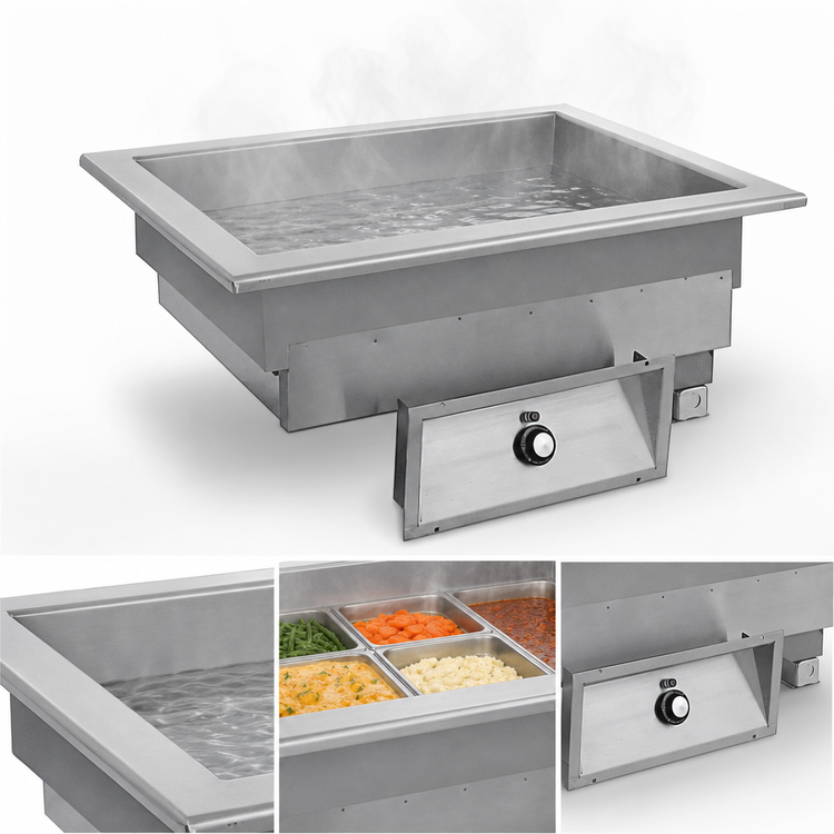 Product image #3 for Randell 9570-5AWF 5-Pan Drop-In Electric Hot Food Well with Auto Water Fill