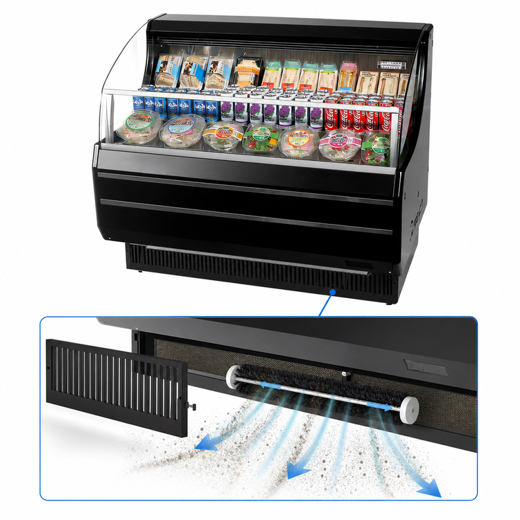 Product image #4 for Turbo Air Slim-Profile Horizontal Open Display Merchandiser, 8.9 Cu. Ft., Self-Contained, 50-7/8" Wide