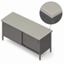 Thumbnail image #3 for John Boos EBSP3-30144 144-Inch x 30-Inch Poly Top Enclosed Base Work Table with Sliding Doors