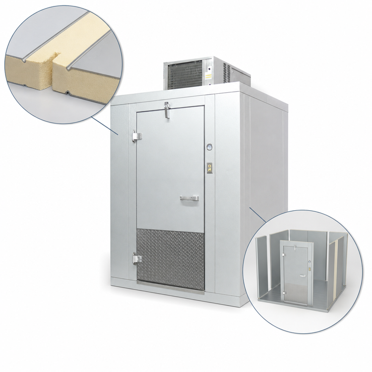 Product image #3 for Arctic Industries Indoor Walk-In Freezer with Floor, 6' x 10', Remote Refrigeration, -10°F Holding