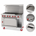 Thumbnail image #3 for American Range 48-Inch Gas Restaurant Range with 36-Inch Griddle, Two Open Burners, Convection Oven, and Storage Base
