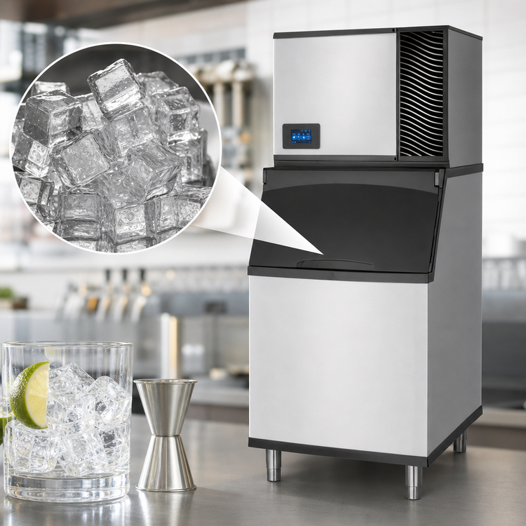 Product image #3 for True Ice Series Self-Contained Air-Cooled Half Cube Ice Maker, 560 lb. per 24 Hours, 30 Inch Wide
