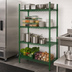 Thumbnail image #3 for Heavy Duty 4-Tier Stationary Green Epoxy Wire Shelving Unit, 42 x 24 x 74 Inches