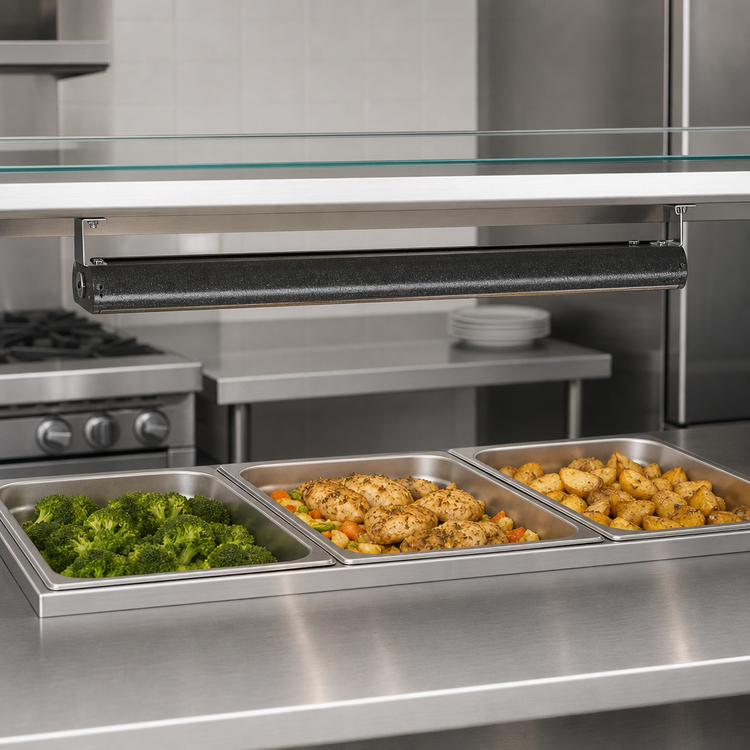Product image #3 for Vollrath FC-4SH-84120-SI-IN 84-Inch Unlighted Low Profile Strip Heat Lamp