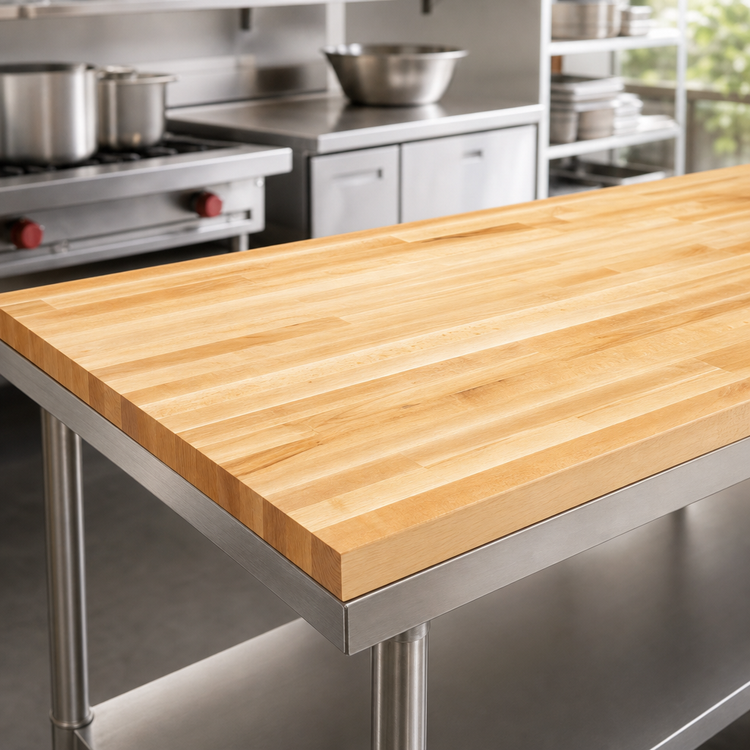 Product image #3 for Boos Block 72 x 30 Inch Blended Edge Grain Maple Kitchen Countertop, Varnique Finish