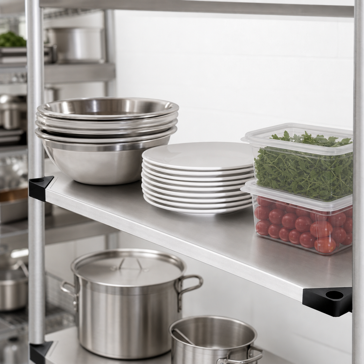 Product image #3 for Solid Stainless Steel Commercial Shelf, 60 x 24 Inches, 450 lb Capacity