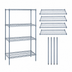 Thumbnail image #3 for Quantum 72 Inch W x 18 Inch D x 74 Inch H Wire Shelving Starter Kit with 4 Shelves, Gray Epoxy Coated
