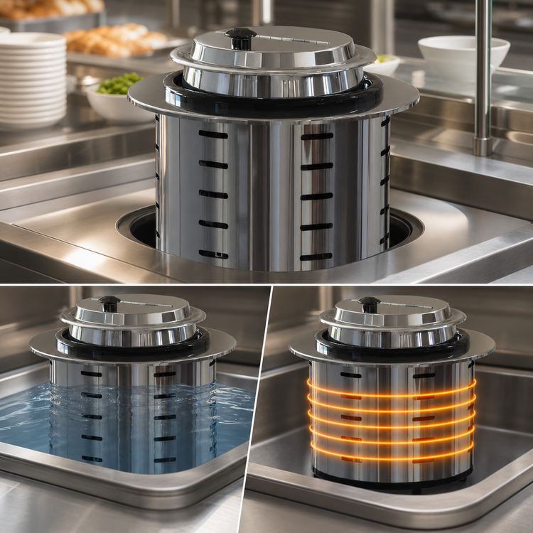 Product image #3 for CookTek SinAqua 4 Qt Drop-In Induction Soup Warmer and Rethermalizer