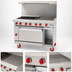 Thumbnail image #3 for American Range 48-Inch Gas Restaurant Range with 48-Inch Manual Griddle, Left Convection Oven, and Right Storage Base