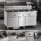 Thumbnail image #3 for Imperial (Middleby) IFSCB575EC Electric Floor Model 5-Tank Fryer, 75 lb. Capacity Each, Built-In Filter, Computer Controls