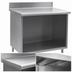 Thumbnail image #3 for Spec-Master Open Front Stainless Steel Worktable with Backsplash, 84W x 30D