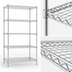 Thumbnail image #3 for Redi-Pak 5-Tier Stationary Wire Shelving Unit, 36W x 18D x 74H, Hybrid Epoxy Finish
