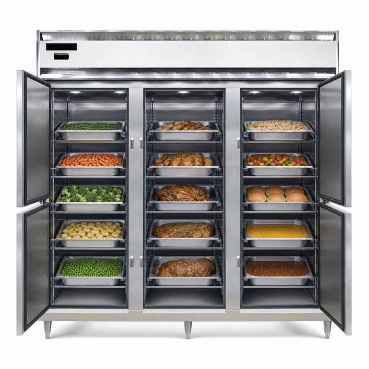 Product image #3 for Continental Refrigerator Designer Line DL3W-HD Three-Section Standard Depth Heated Holding Cabinet