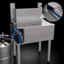 Thumbnail image #3 for Glastender 24-Inch Stainless Steel Underbar Beer Drainer with Front Drain Pan and Tubing Chase