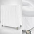 Thumbnail image #3 for Metro White Uncoated Knitted Polyester Banquet Cart Cover, 36 x 18 x 62 Inch