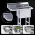 Thumbnail image #3 for Advance Tabco 1-Compartment Fabricated Sink with 18-Inch Left Drainboard and 16 x 20 x 14-Inch Bowl