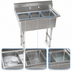 Thumbnail image #3 for Klinger's Trading CON3 35-Inch Three-Compartment Stainless Steel Convenience/Deli Sink Without Drainboards