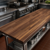Thumbnail image #3 for John Boos Boos Block American Black Walnut Blended Rail Edge Grain Kitchen Countertop, 144 x 32 x 1-1/2 Inch, Penetrating Oil Finish