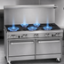 Thumbnail image #3 for Southbend Ultimate 60-Inch Gas Restaurant Range with 5 Burners, 24-Inch Raised Griddle/Broiler, and 2 Cabinets