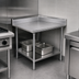 Thumbnail image #3 for Advance Tabco 30 x 24 Inch Corner Stainless Steel Work Table with 16 Gauge 430 Top, 5 Inch Backsplash, and Adjustable Undershelf