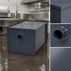 Thumbnail image #3 for BK Resources BK-GT-30 30 lb Carbon Steel Grease Trap, 15 GPM