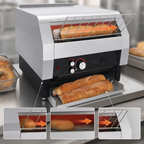Thumbnail image #3 for Hatco Toast-Qwik® TQ-1800BA Horizontal Conveyor Countertop Bun and Bagel Toaster, One-Side Toasting, 2-Inch Opening, 4.6 kW