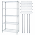 Thumbnail image #3 for Quantum 30 Inch W x 14 Inch D x 63 Inch H 5-Shelf Stainless Steel Wire Shelving Starter Kit