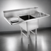 Thumbnail image #3 for John Boos B-Series 1-Compartment Stainless Steel Sink with Left and Right Drainboards