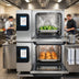 Thumbnail image #2 for Convotherm K12 Maxx Pro Combi Oven/Steamer School Package, Double Stacked Electric, Boilerless, (12) Half-Size Sheet Pan Capacity with Disappearing Doors