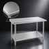 Thumbnail image #3 for Advance Tabco 108-Inch x 24-Inch 14-Gauge 304 Stainless Steel Work Table with Adjustable Undershelf