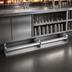 Thumbnail image #3 for Glastender 50-Inch Single Speed Rail, Stainless Steel, Open Step-and-Rail Design