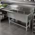 Thumbnail image #3 for John Boos Pro-Bowl 3-Compartment Stainless Steel Sink with 36-Inch Left Drainboard, 30 x 24 x 12-Inch Bowls