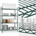 Thumbnail image #4 for Eagle Valu-Gard Green Epoxy Double-Mat Wire Shelving Starter Unit, 4-Tier, 48