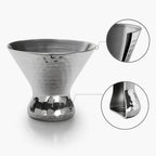 Thumbnail image #3 for American Metalcraft DWCH7 7 oz Double-Wall Hammered Stainless Steel Martini Glass Case of 24